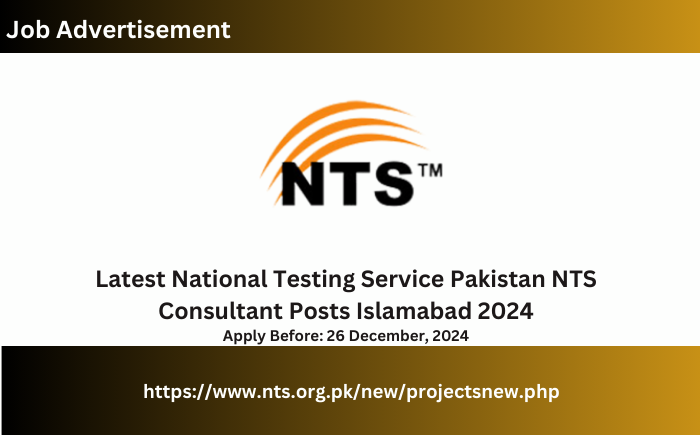 Latest Consultant Jobs At National Testing Service Pakistan NTS